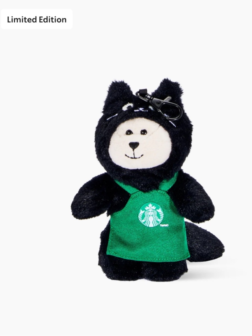 Bearista Black Cat Plush Keychain/Bag Charm